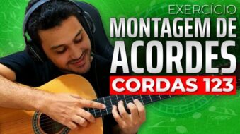 Exercicio de Acordes para Violão usando as Cordas 1 2 3 s