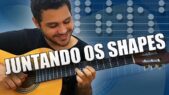 como solar em várias regiões do braço do violão s